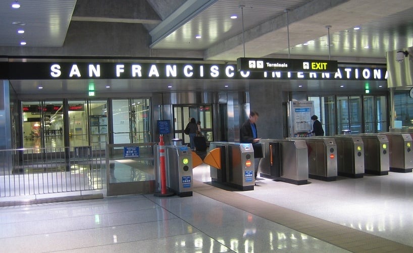 BART no aeroporto de San Francisco