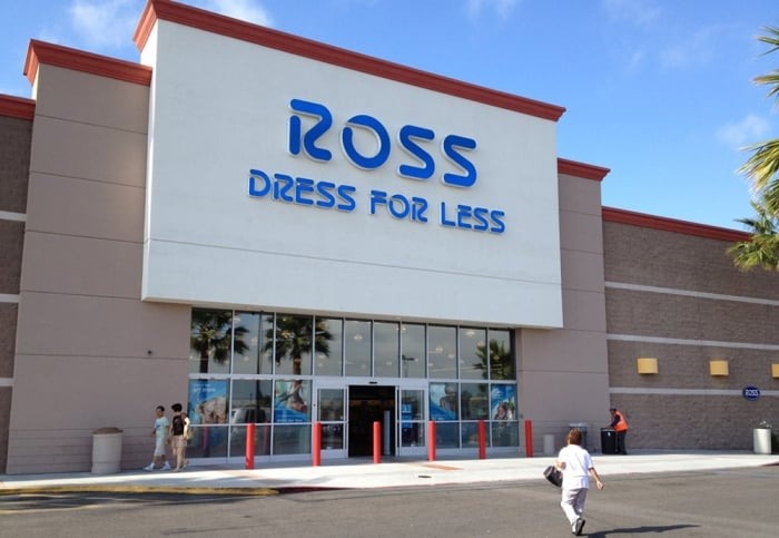 Mercadorias na loja Ross Dress for Less na Califórnia