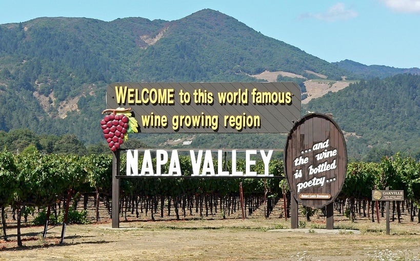 Região de Napa Valley na Califórnia