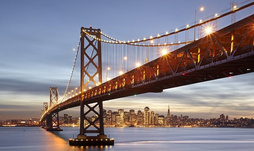 Cidade turística San Francisco na Califórnia 