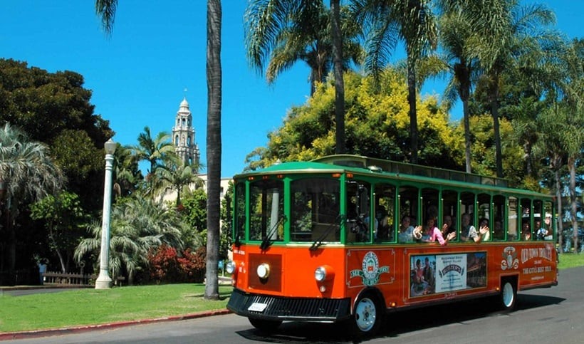 Hop on hop off trolley em San Diego