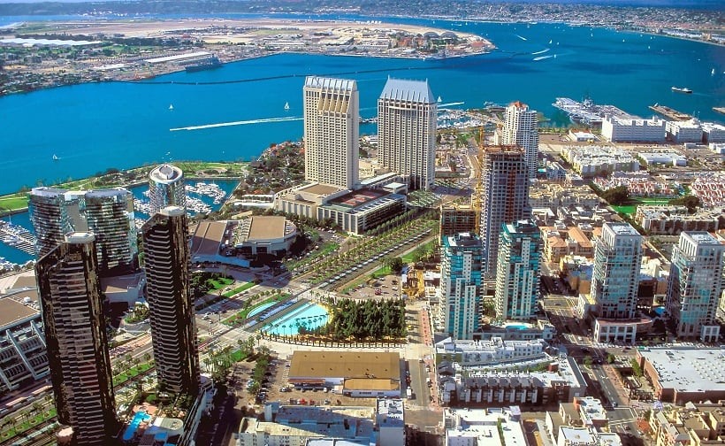 Cidade turística San Diego na Califórnia 