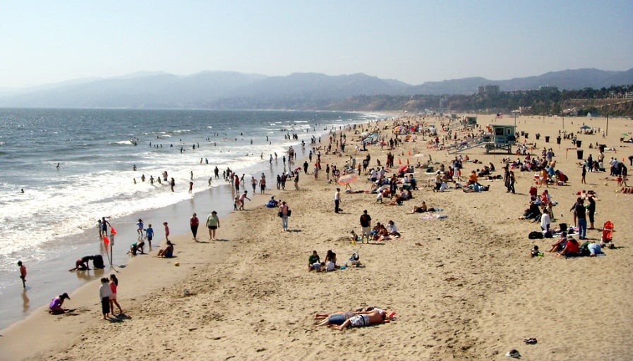 Praias em Santa Mônica na Califórnia