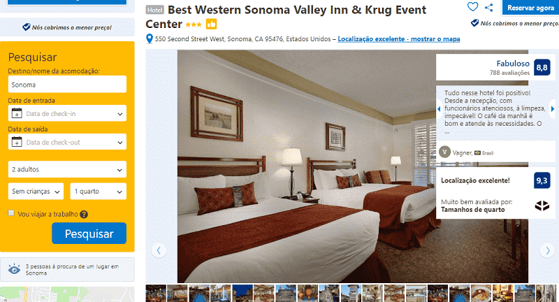 Estadia no Hotel Best Western Sonoma Valley Inn & Event Center 