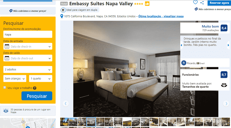 Estadia no Hotel Embassy Suits Napa Valley em Napa Valley