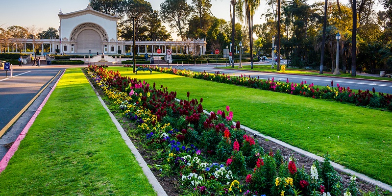 Jardins no Balboa Park em San Diego