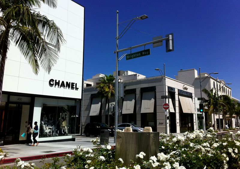 Loja Chanel na rua Rodeo Drive em Los Angeles