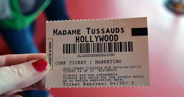 Ingresso para o museu de cera Madame Tussauds Hollywood