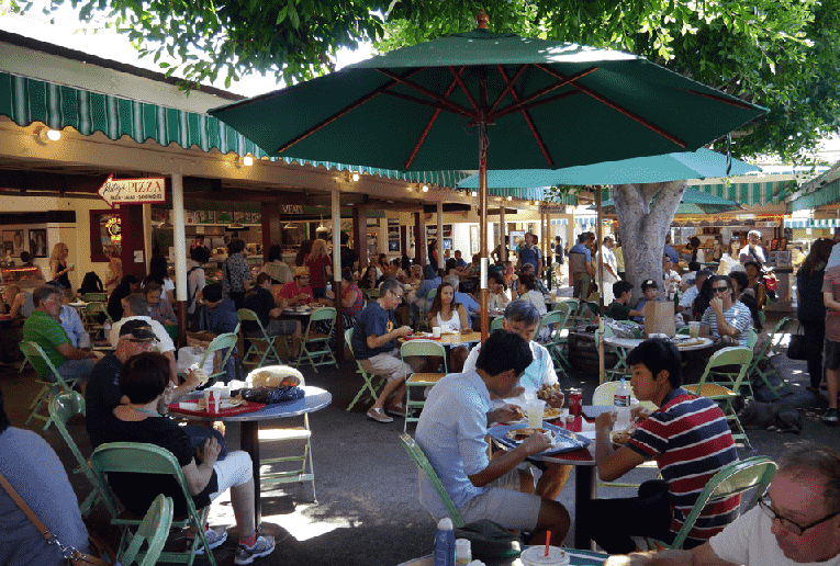 Restaurantes no Mercado Farmers em Los Angeles