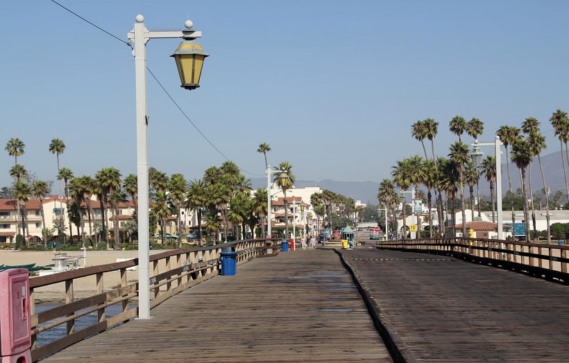  East Beach e Stearns Wharf em Santa Bárbara