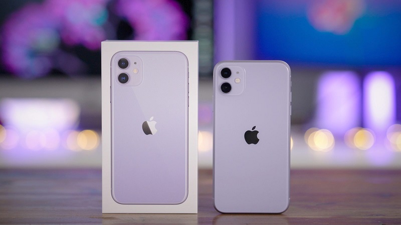 iPhone 11 na cor lilás