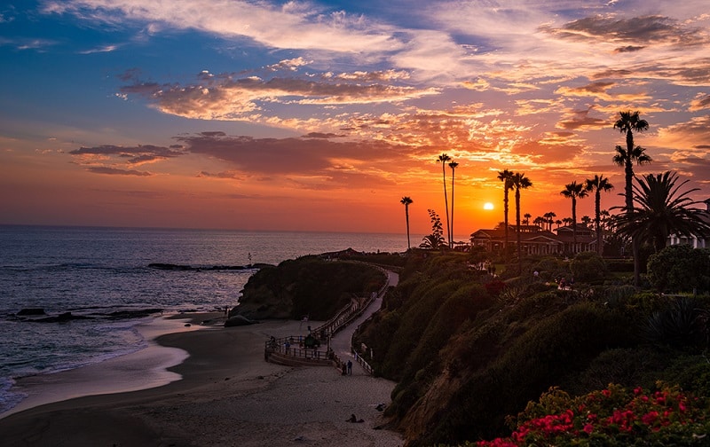 Pôr do sol em Laguna Beach