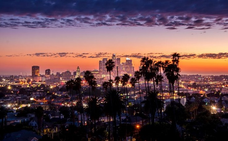 Los Angeles com pôr do sol