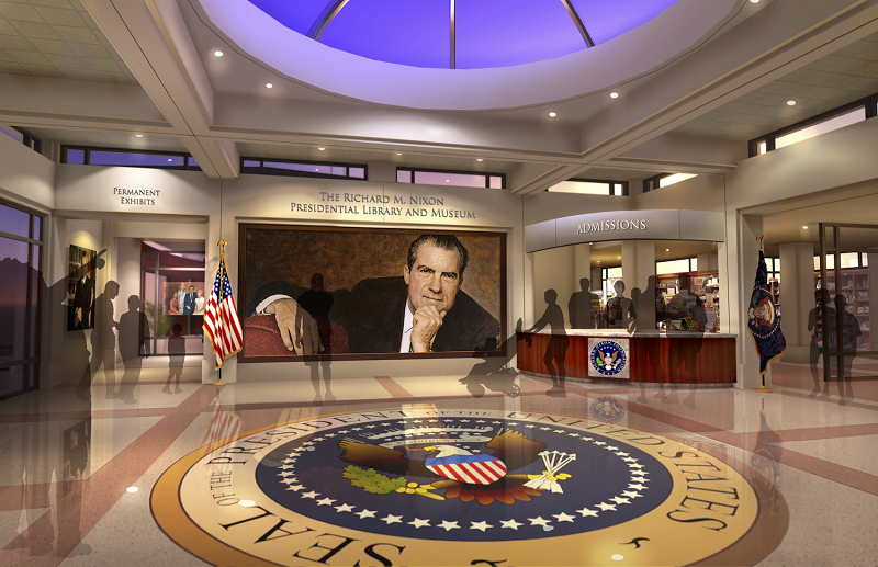 Ingresso da Biblioteca e Museu Presidencial de Richard Nixon